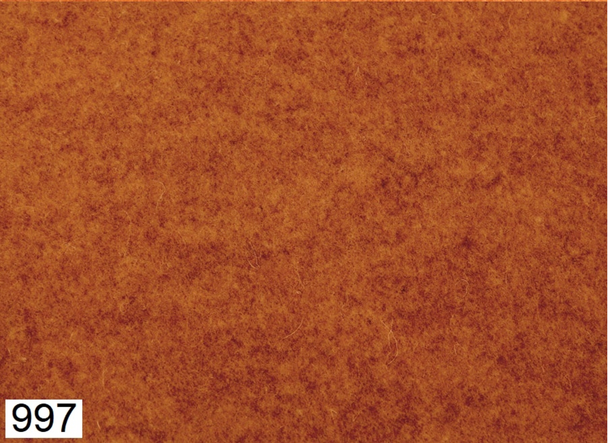 Feltro Lana leggero 2 mm - 50x72,5 cm - Zucca Melange