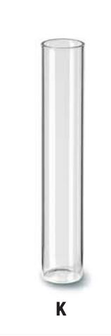 Provetta con base piatta diametro 2x11 cm