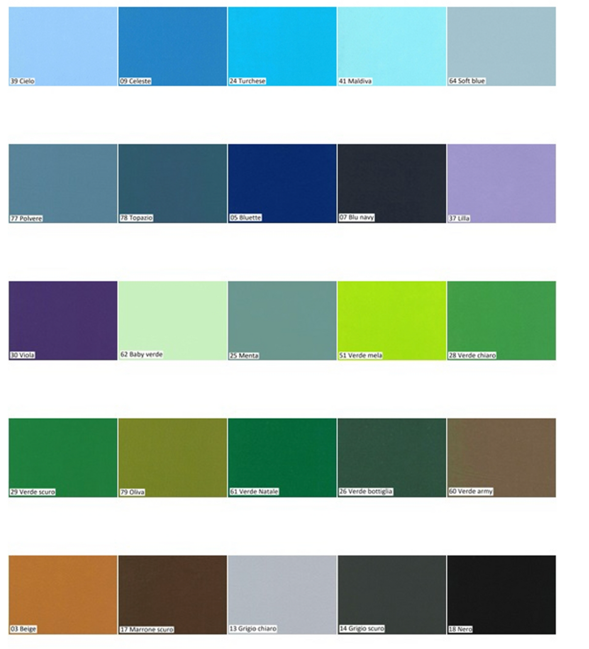 Pannolenci Tinta unita 90x100cm