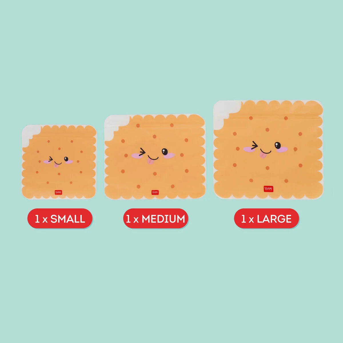 Set di 3 Buste per Alimenti - Snack Bags