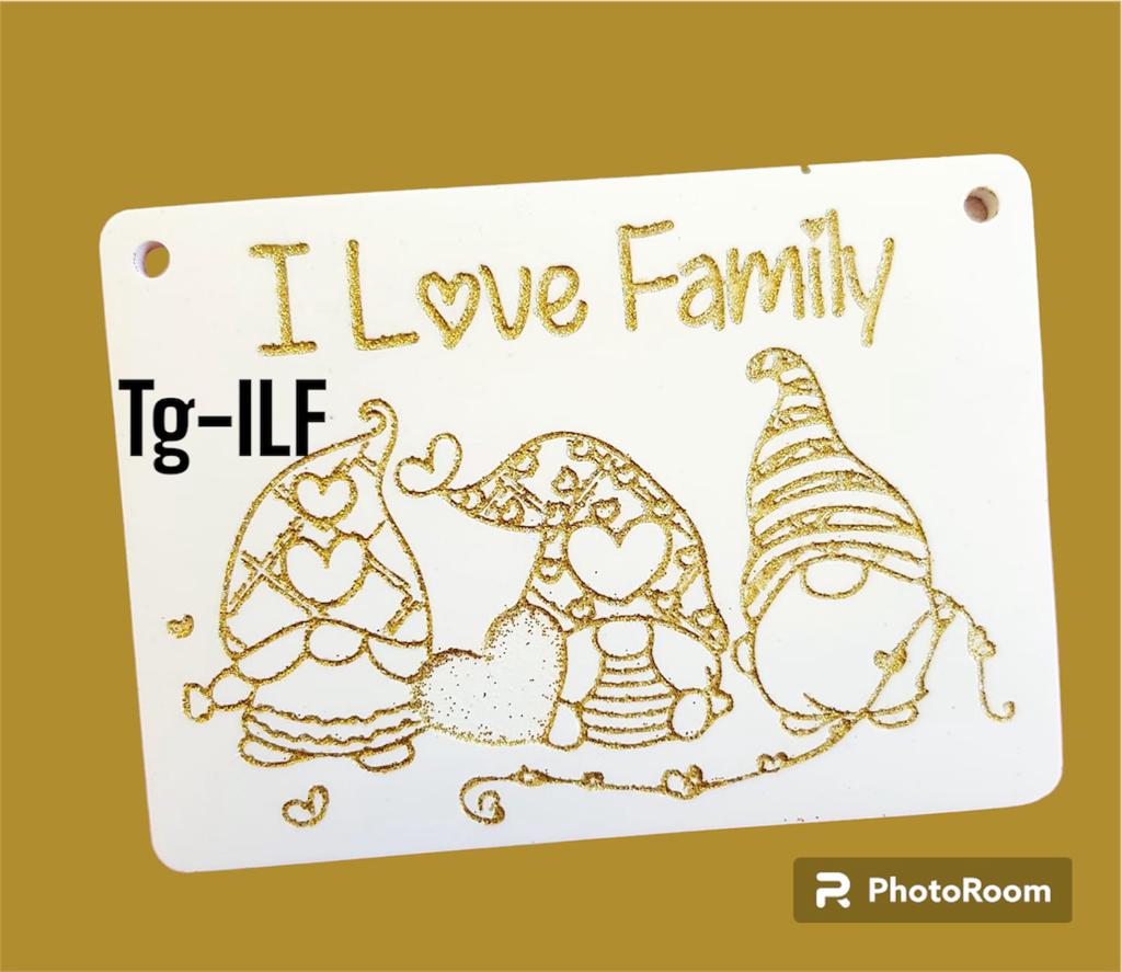 TARGA GRANDE I LOVE FAMILY
