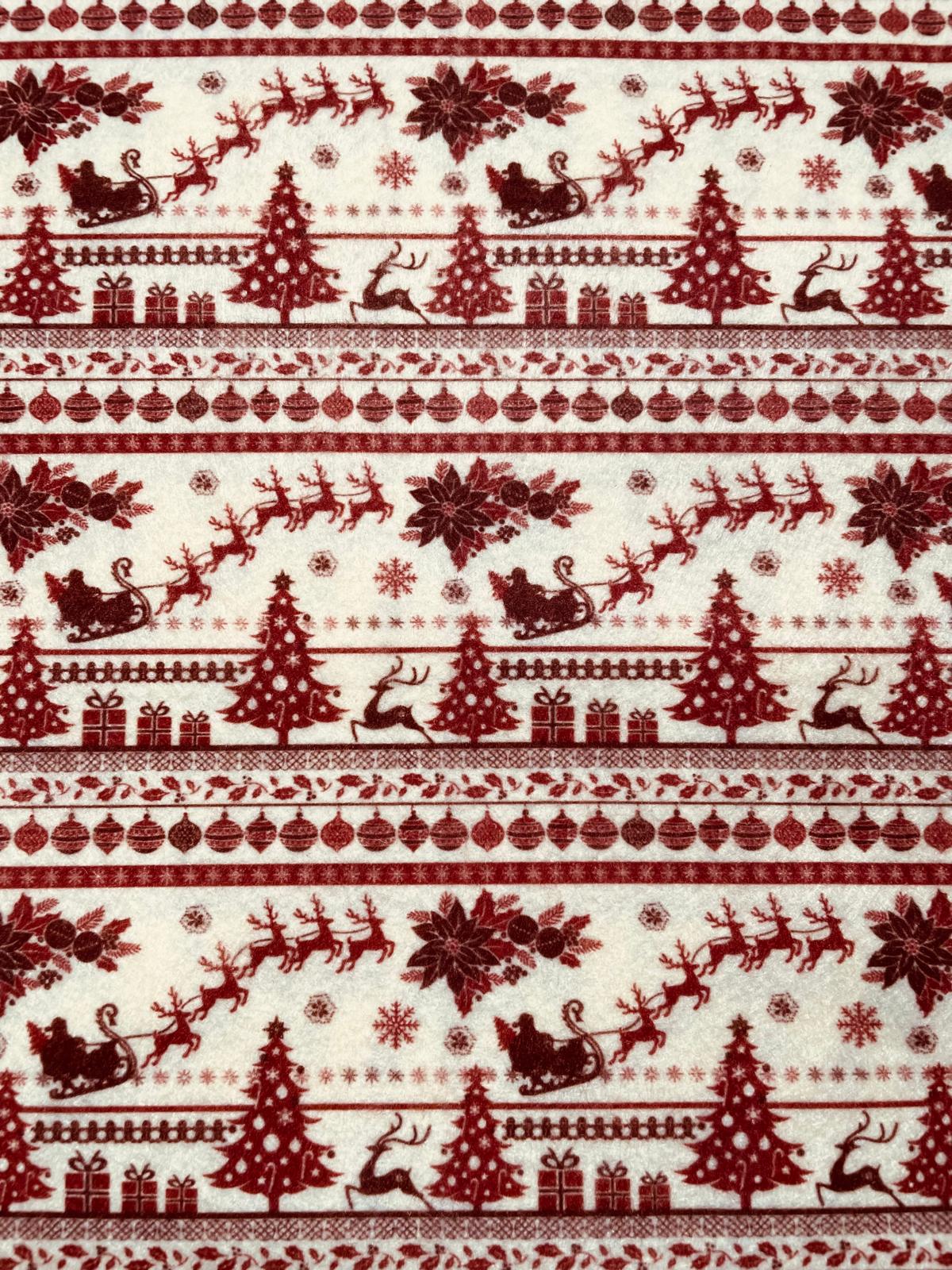 Pannolenci 50x40 cm Magico Natale Bordeaux