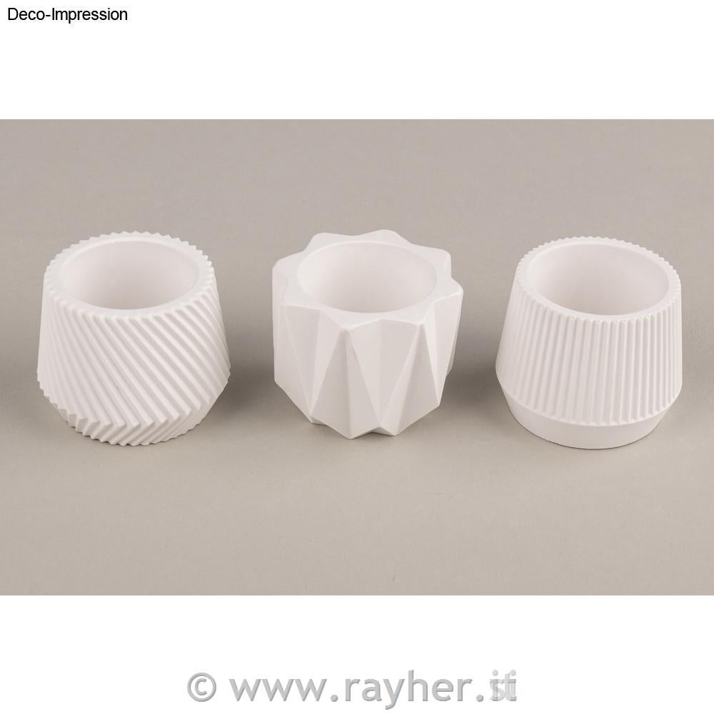 Stampo in silicone Mini Vasi 3 disegni diam.5xh.5 cm