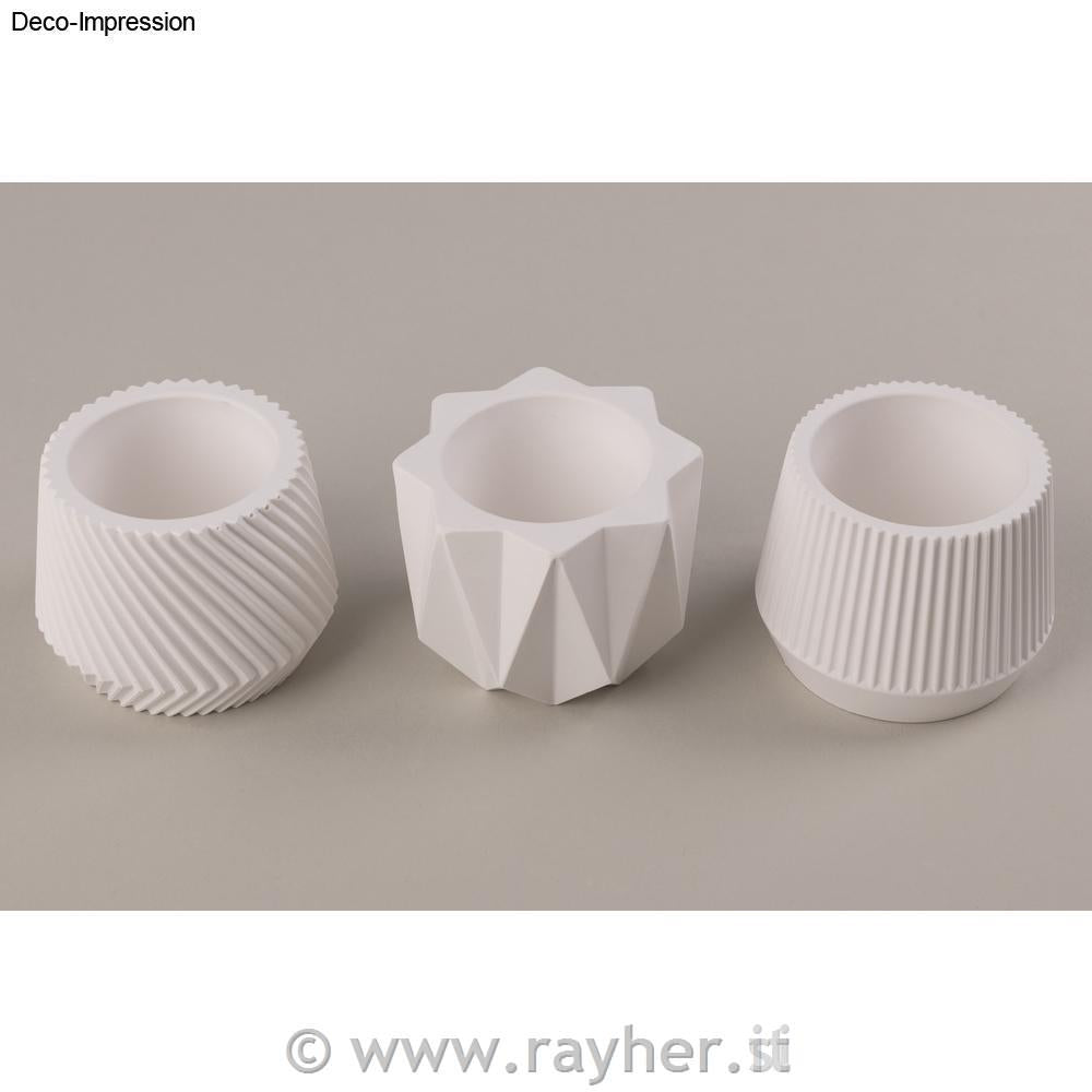 Stampo in silicone Vasi 3 disegni diam.7xh.5,5 cm