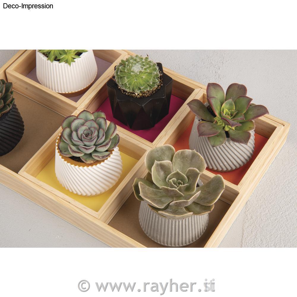 Stampo in silicone Vasi 3 disegni diam.7xh.5,5 cm