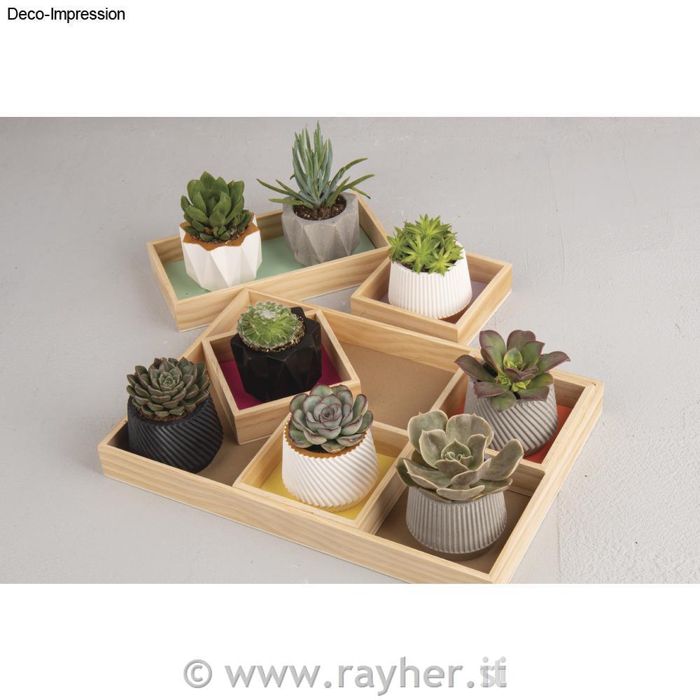 Stampo in silicone Vasi 3 disegni diam.7xh.5,5 cm