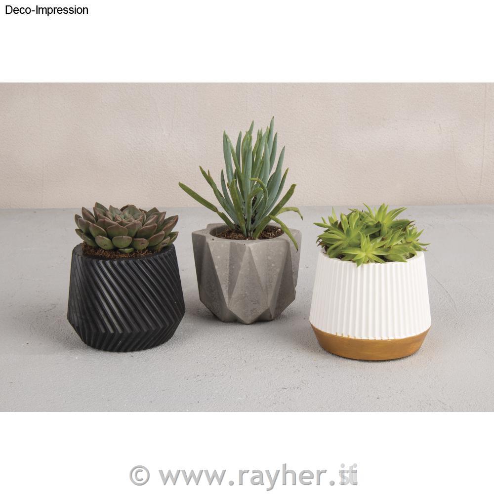 Stampo in silicone Vasi 3 disegni diam.7xh.5,5 cm