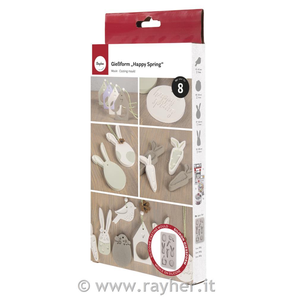 stampo in silicone "Happy Spring", 8 motivi