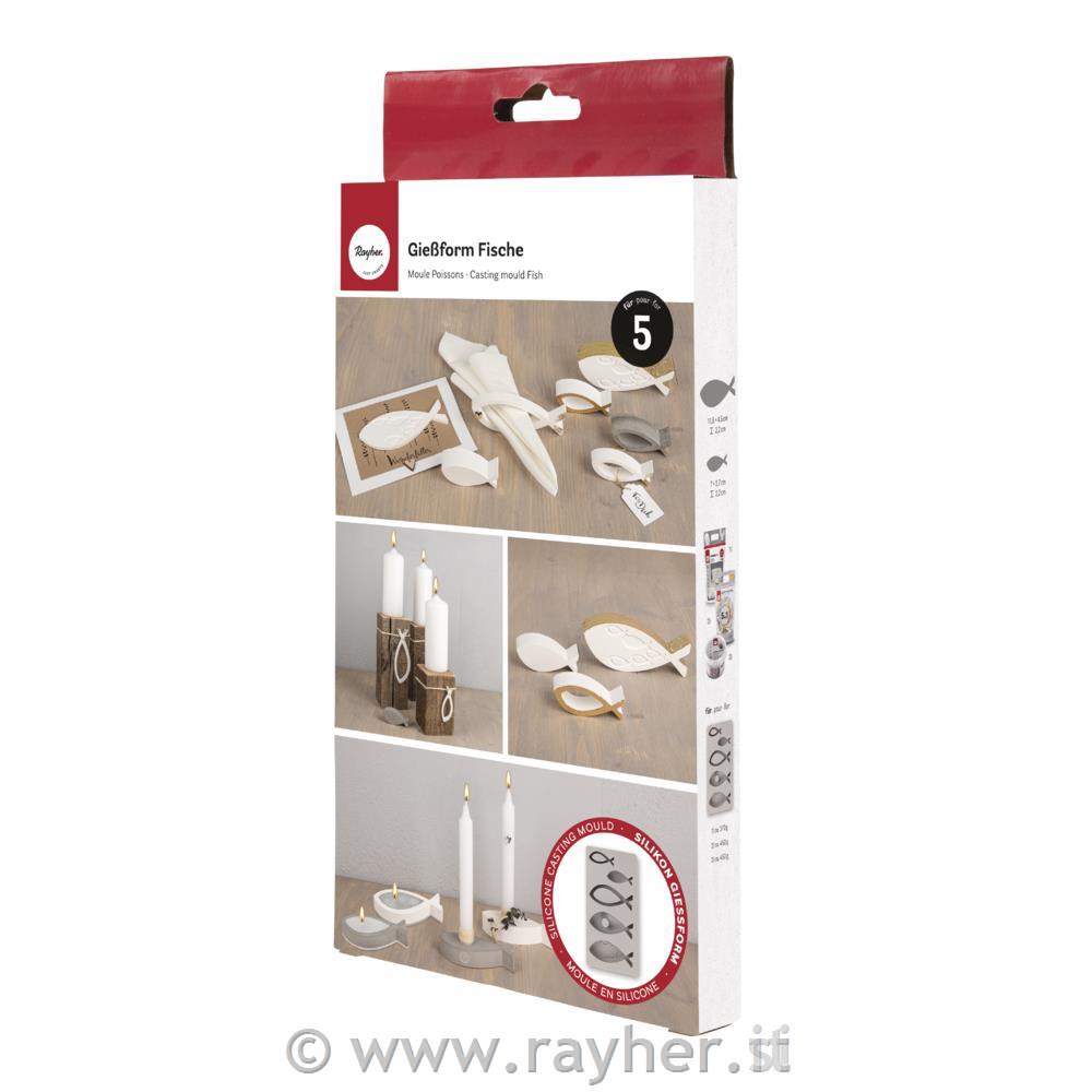 Stampo in silicone Pesci 5 forme