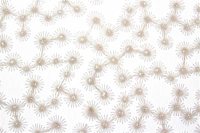 TESSUTO PIZZO DAISY 50X65CM - bianco
