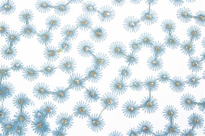 TESSUTO PIZZO DAISY 50X65CM - azzurro