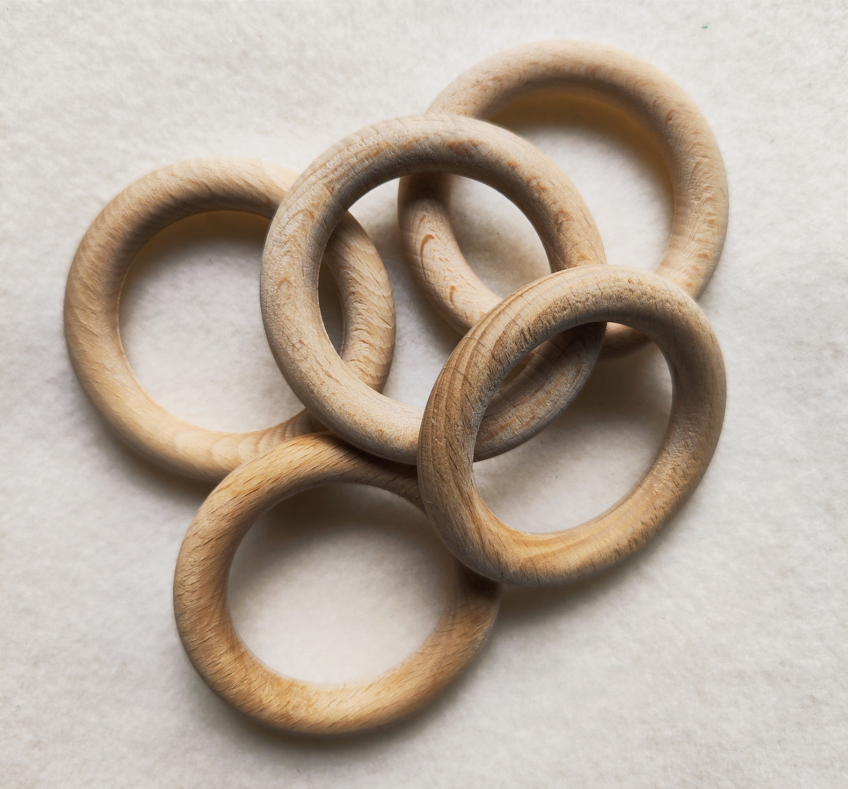 Anelli legno naturale diam.55/38 mm H. 9cm