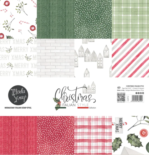 MODASCRAP - PAPER PACK CHRISTMAS ITALIAN STYLE 12X12"