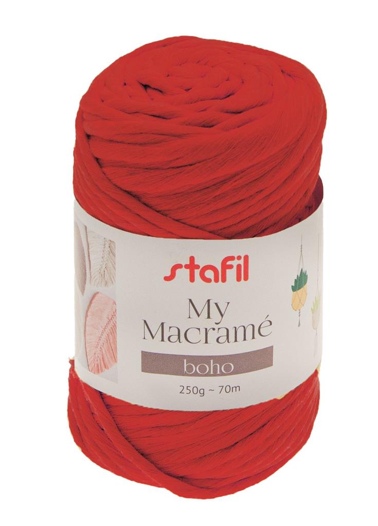 MACRAMÈ BOHO 250g~70m - Rosso