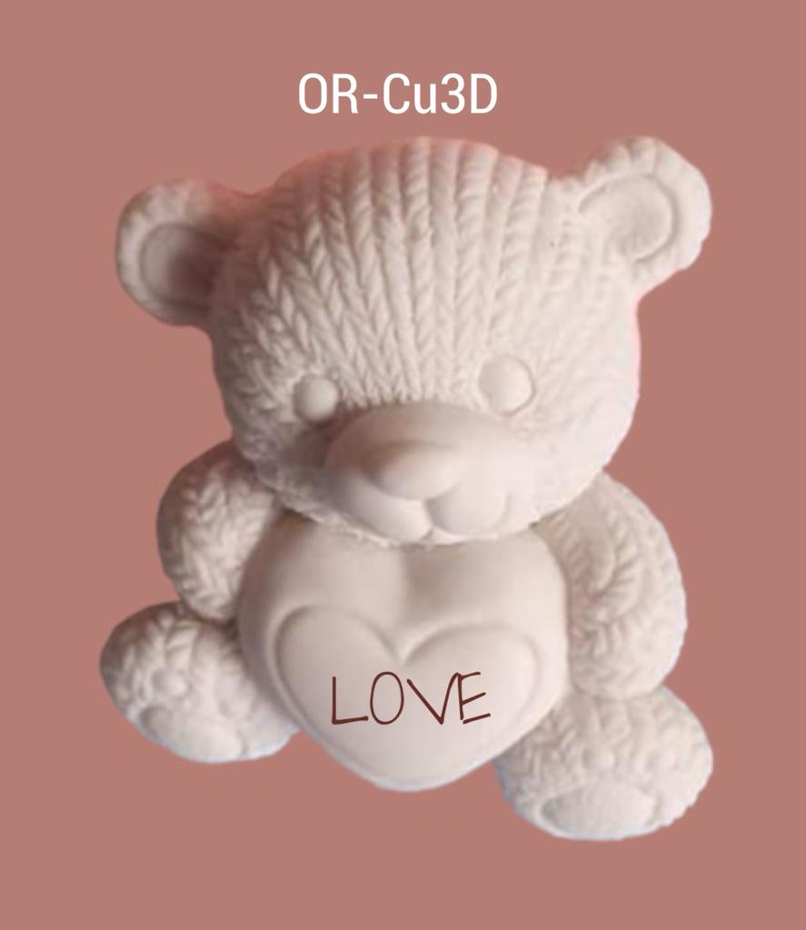 Stampo Orso Cuore 3D