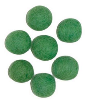 Conf.10 pz - Palline Feltro Naturale diam. 2 cm - VERDE LIME