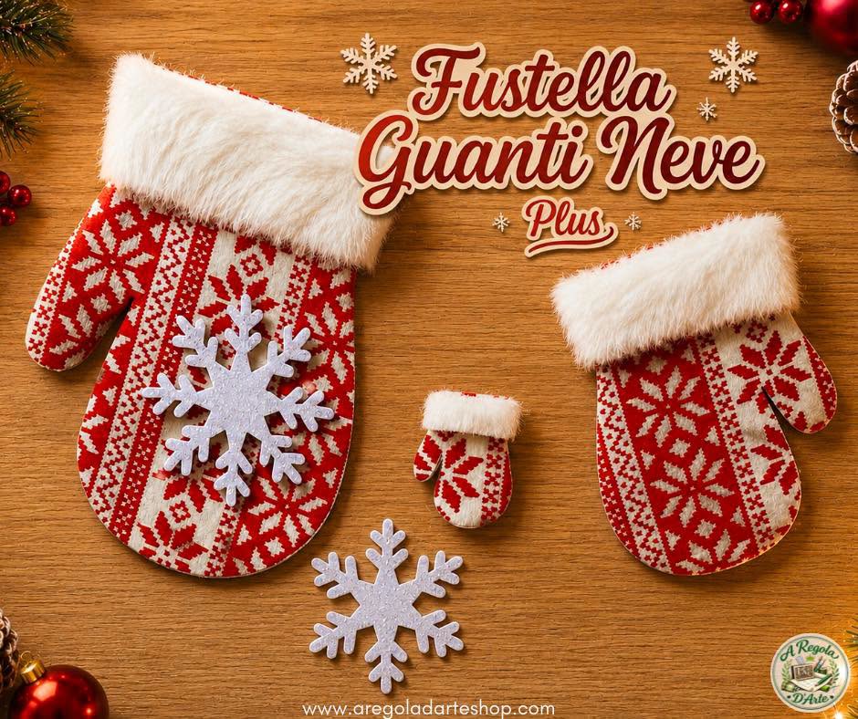 Guanti con fiocco neve - 3 dimensioni