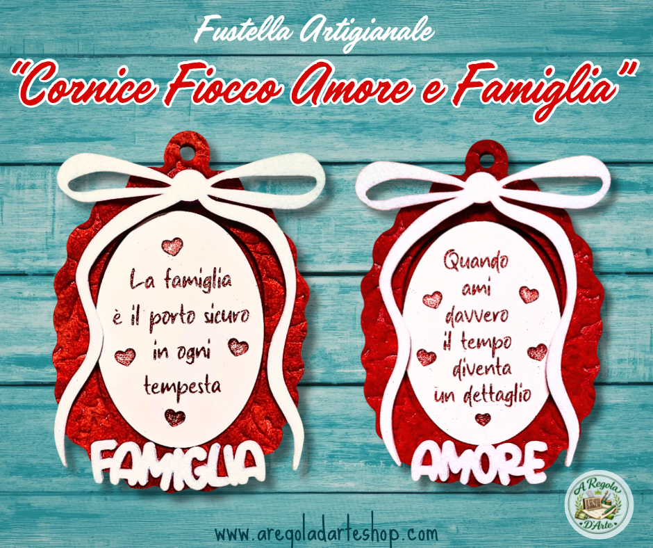 Fustella "Fiocco Amore-Famiglia" - senza cornice