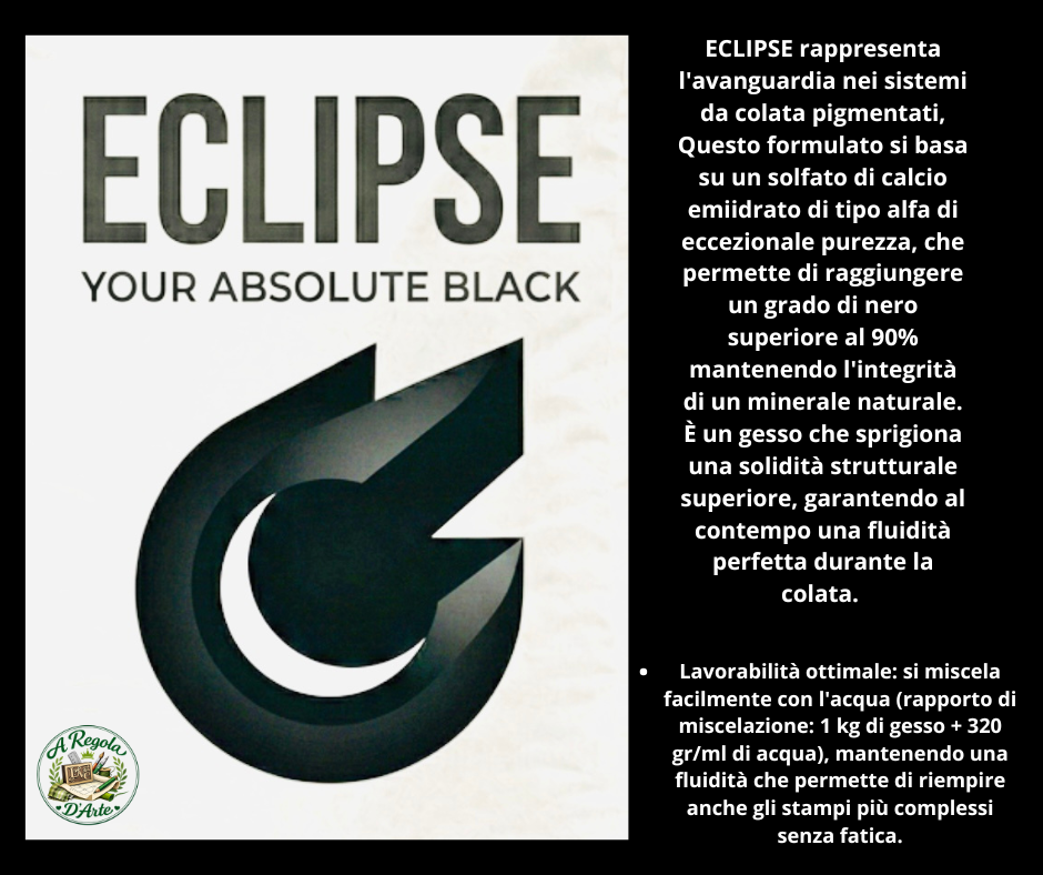 Gesso ultranero  ECLIPSE  confezione da 1 kg (LIMITE DI ACQUISTO: MAX 4 kg) - NON CUMULABILE CON ALTRI KG DI GESSO