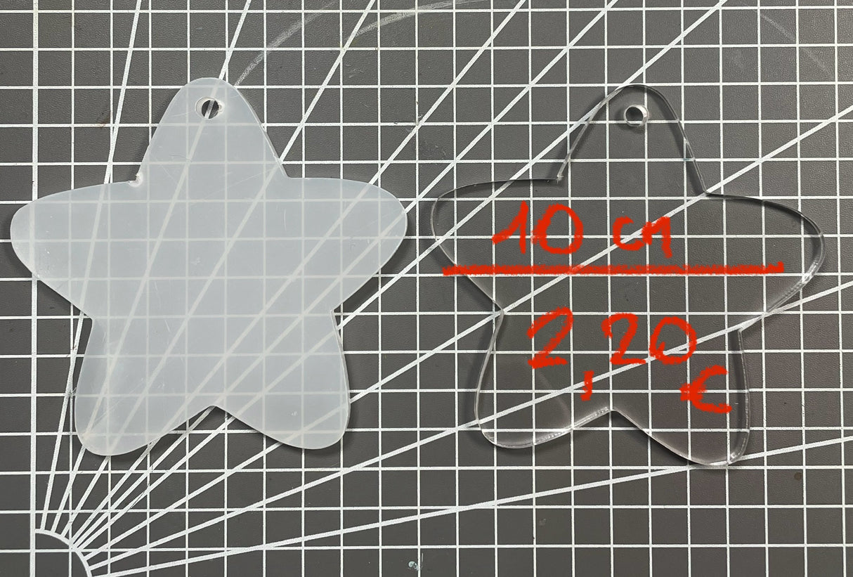 Stellina plexiglass 10 cm