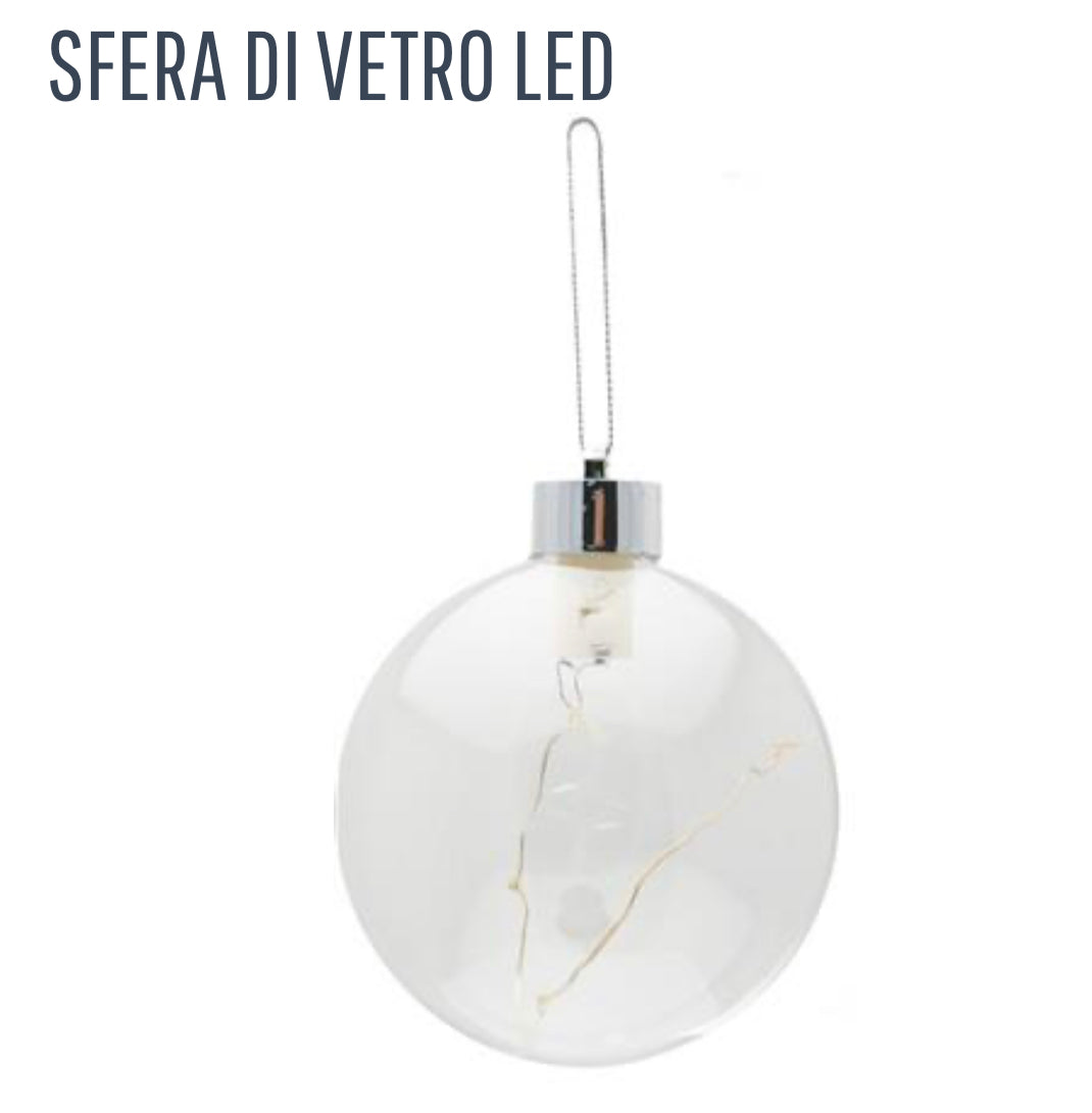 Sfera vetro Led diam. 8 cm