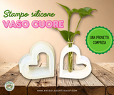 Stampo silicone “Vaso Cuore” con provetta 12 cm