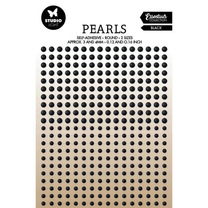 Studio Light • Essentials Self-Adhesive Pearls Black