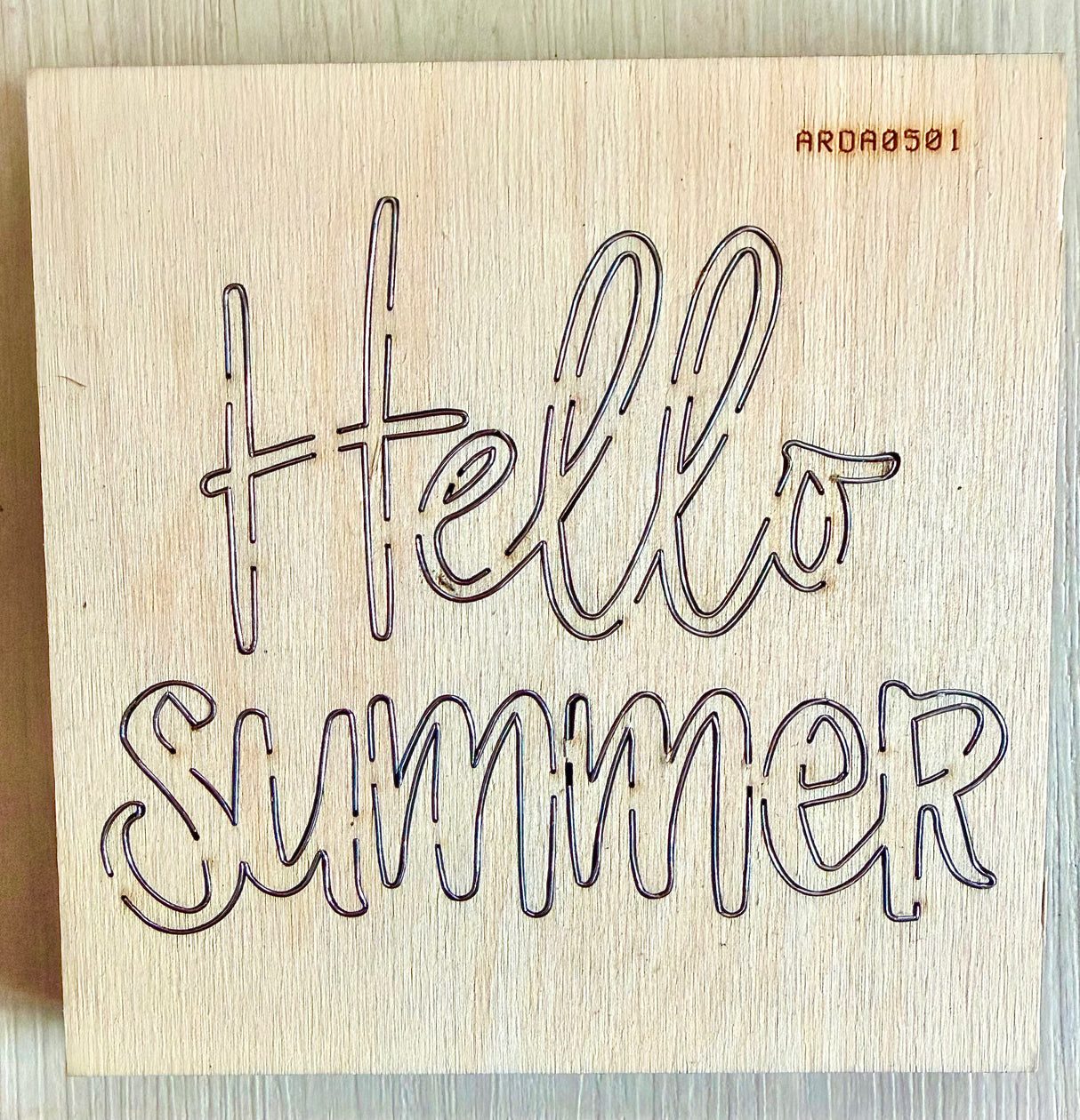 Fustella scritta calligrafica "Hello Summer"