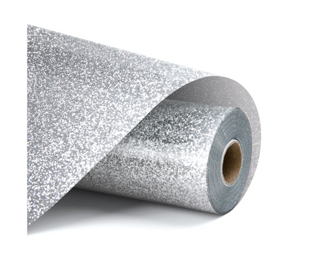 LOKLiK • Vinile Termoadesivo Glitter Argento 30,5cmx91cm