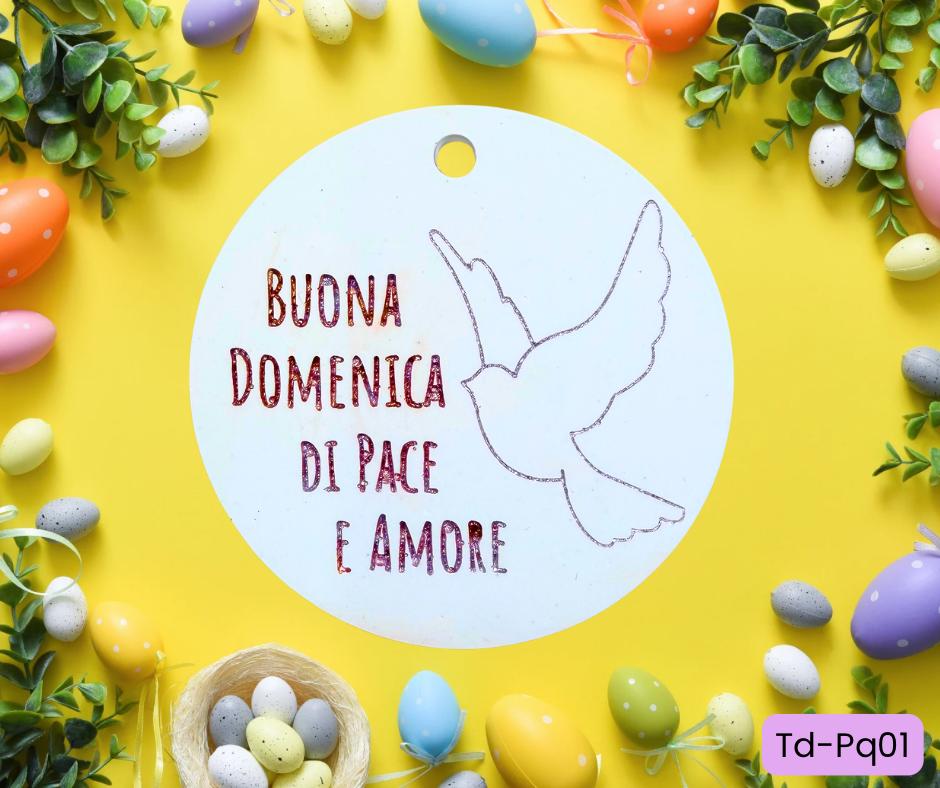 Stampo "tondo Buona Domenica Pace e Amore"