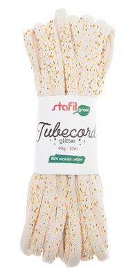 Tubolare Tubecord panna glitter